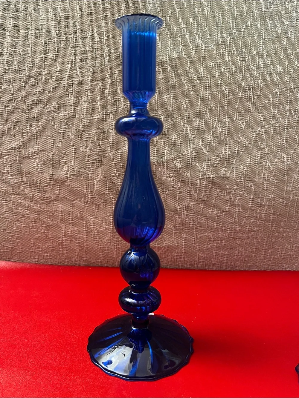 Modern Candle Holders modeTall Candle Holder, cobalt blue 10”H 8.25”H